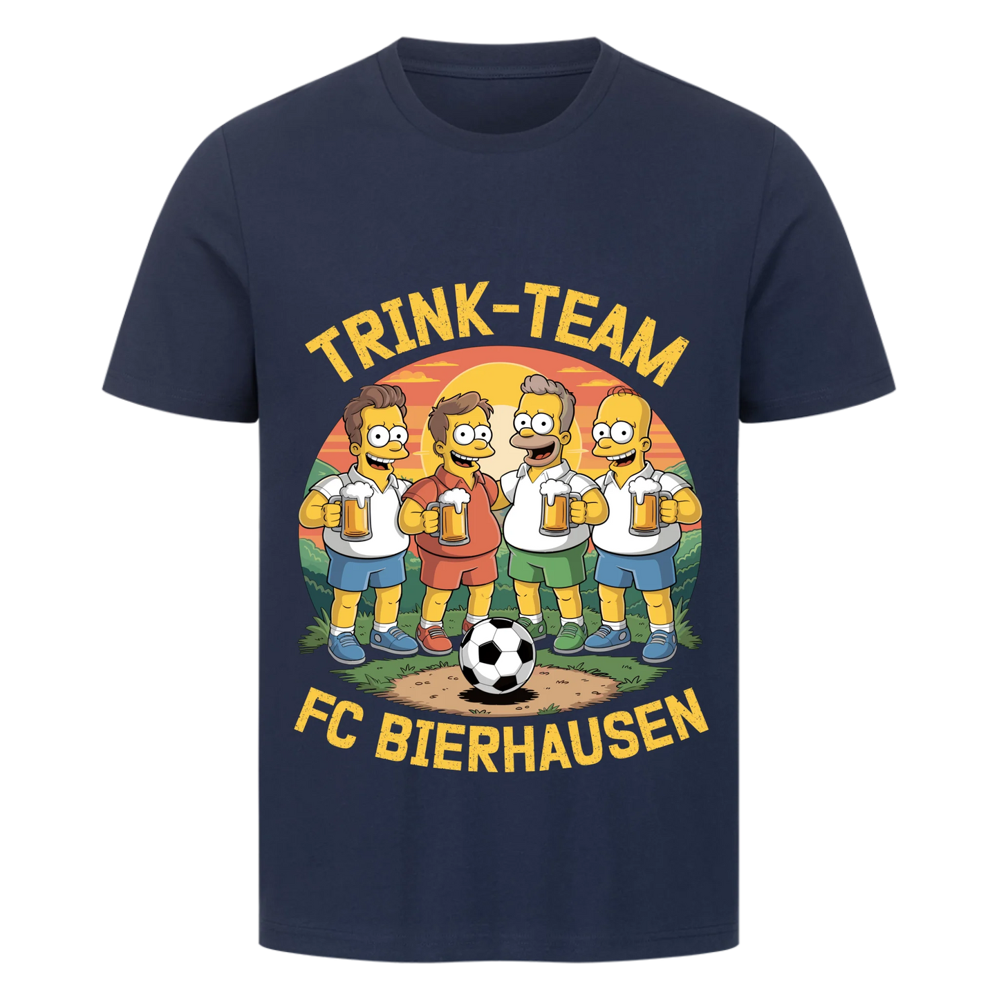 ⚽🍺 Trink Team FC Bierhausen Personalisiert T039 Premium T-Shirt