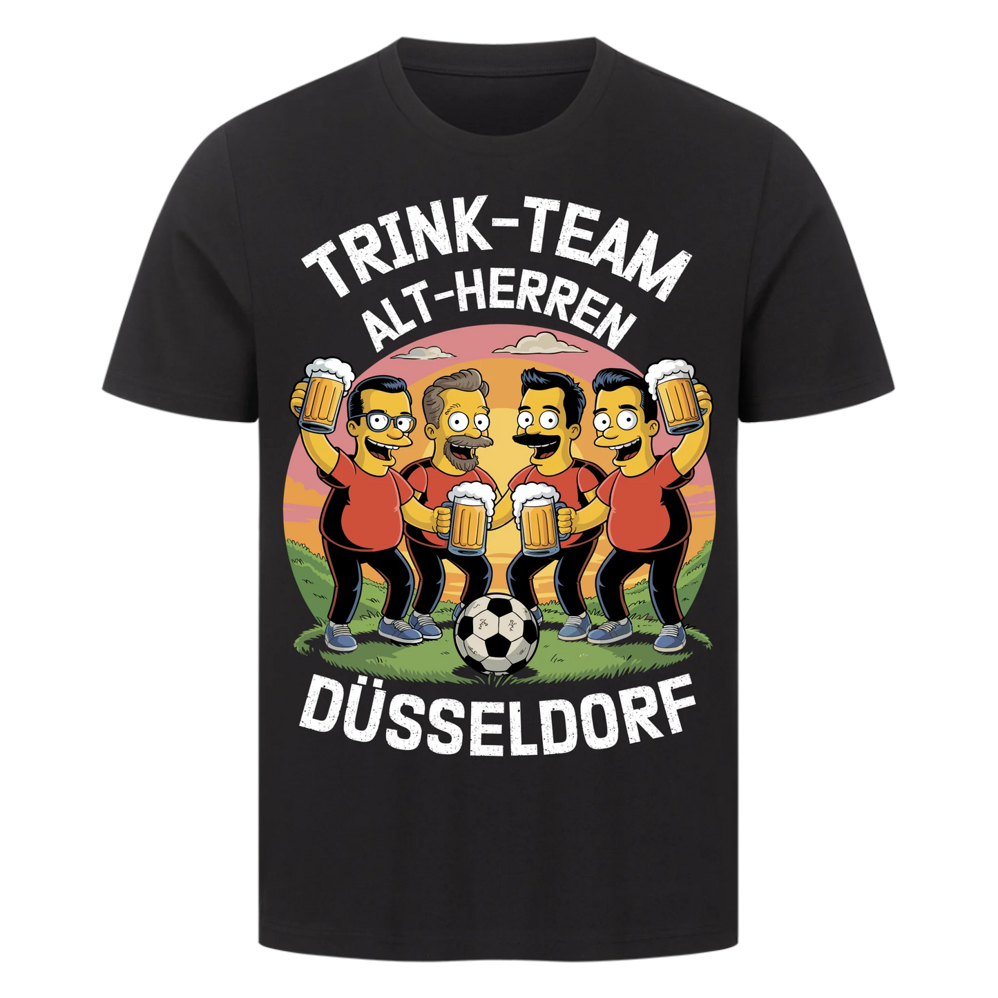 ⚽🍺 Trink-Team Alt-Herren Düsseldorf Personalisiert T043 Premium T-Shirt