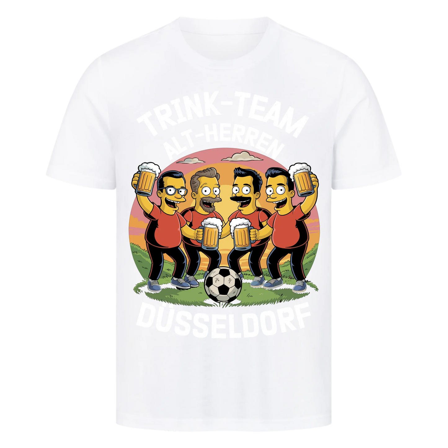 ⚽🍺 Trink-Team Alt-Herren Düsseldorf Personalisiert T043 Premium T-Shirt