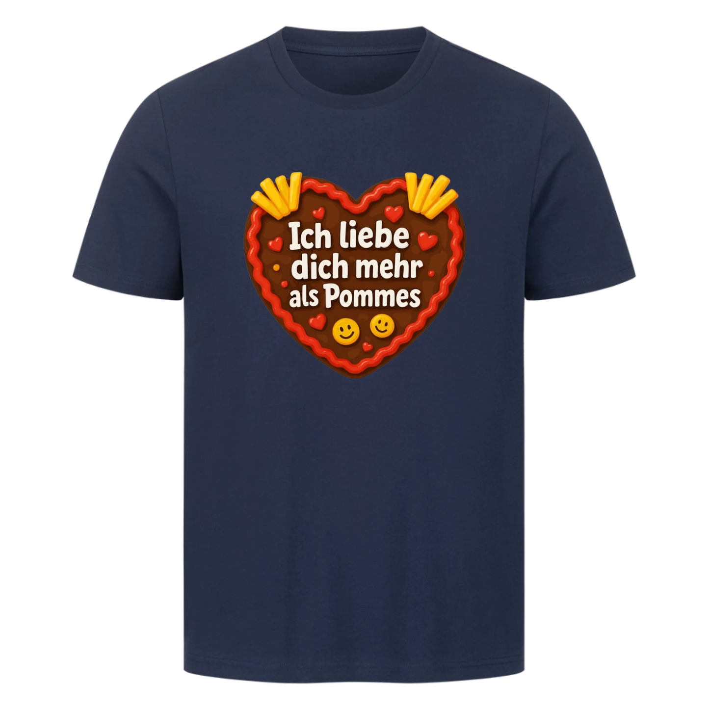 T-Shirt Ich liebe dich mehr als Pommes