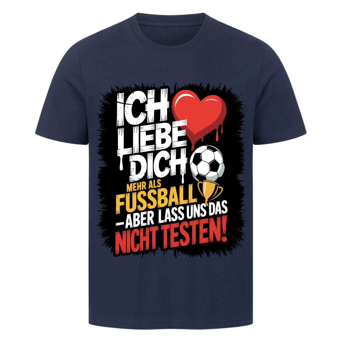 Ich liebe dich mehr als Fussball premium T-Shirt