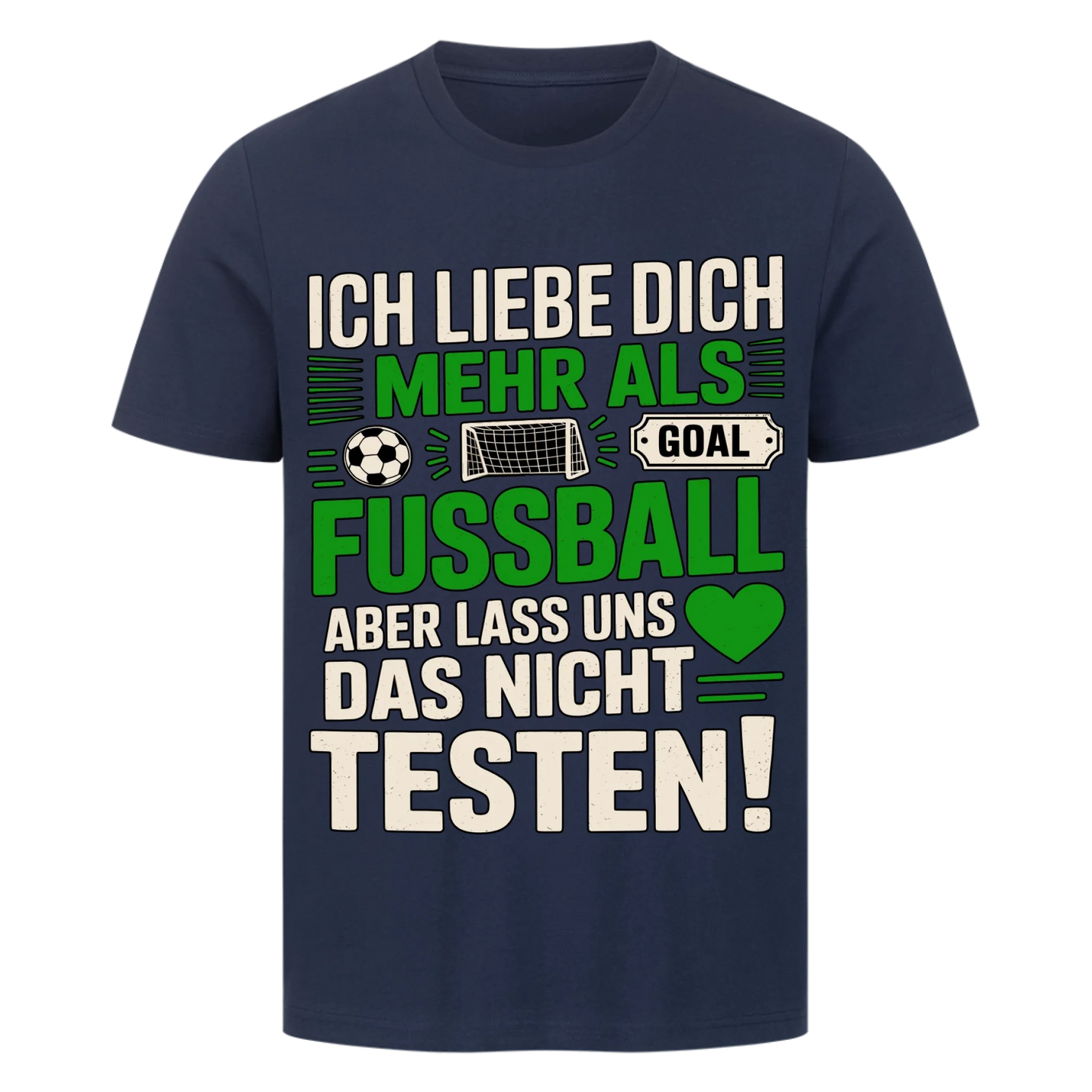 Ich liebe dich mehr als Fussball premium T-Shirt