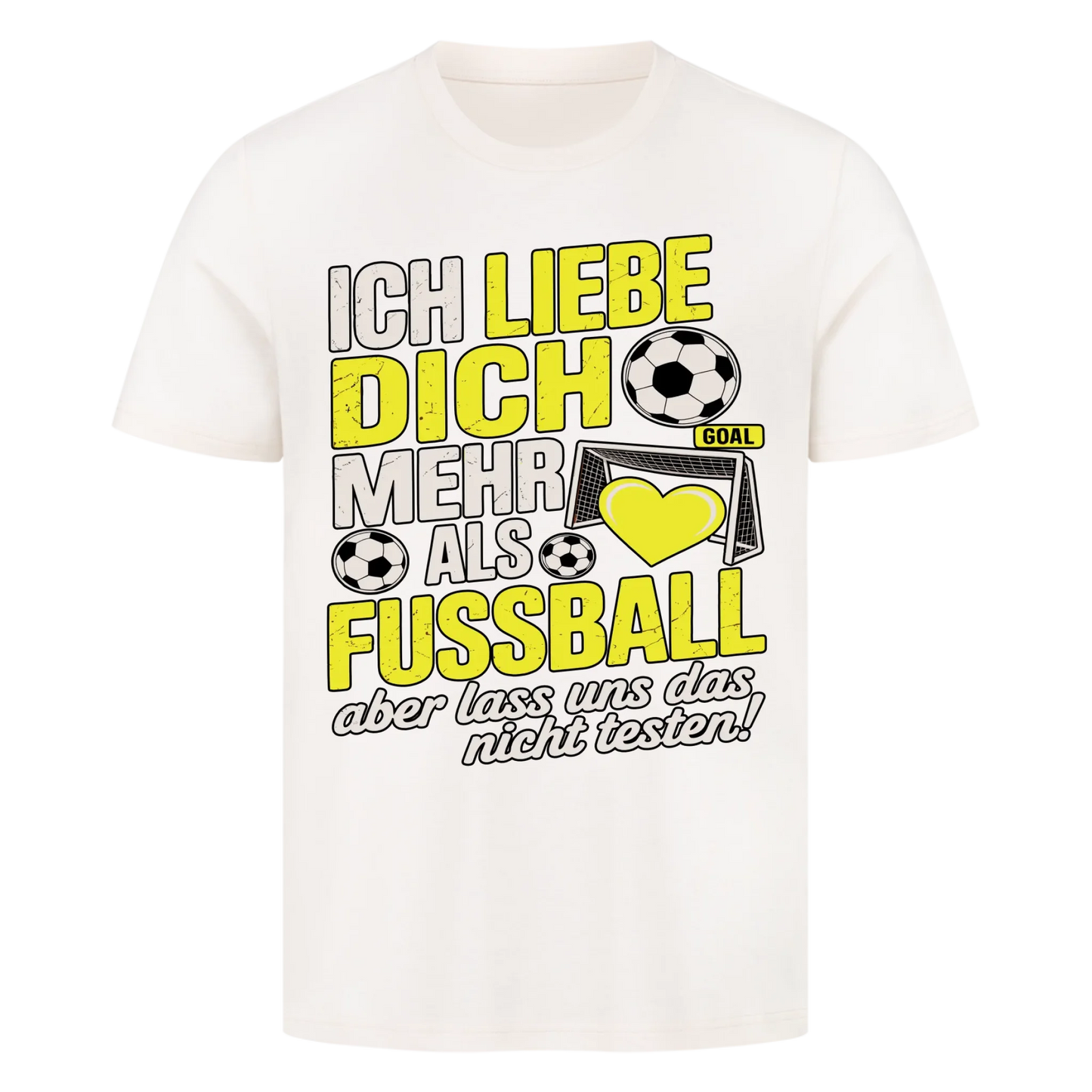 Ich liebe dich mehr als Fussball premium T-Shirt copy 22