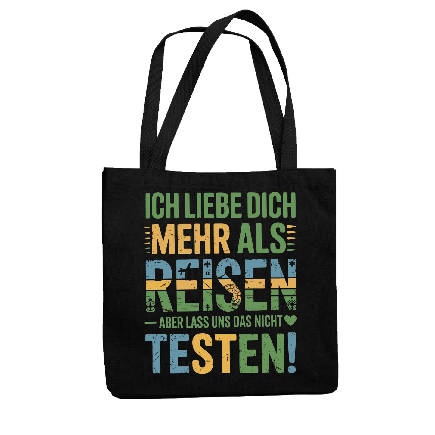Ich liebe dich mehr als Reisen aber lass uns das nicht testen Jutetasche 11