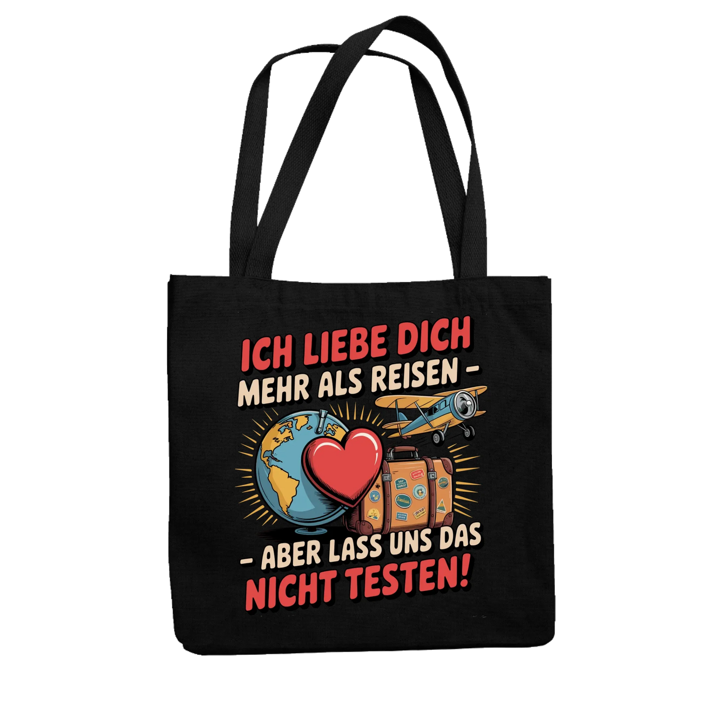 Ich liebe dich mehr als Reisen aber lass uns das nicht testen Jutetasche 34