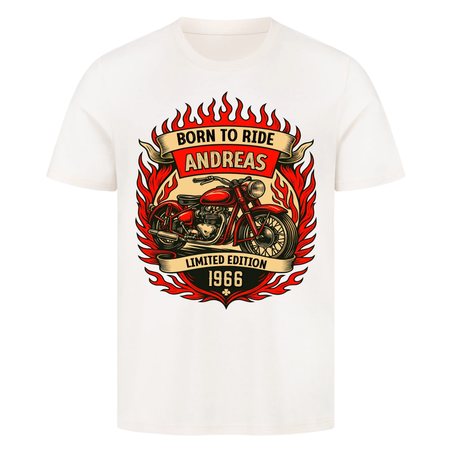 Multicolor Born to ride Limited Edition classic personalisiertes Premium T-Shirt