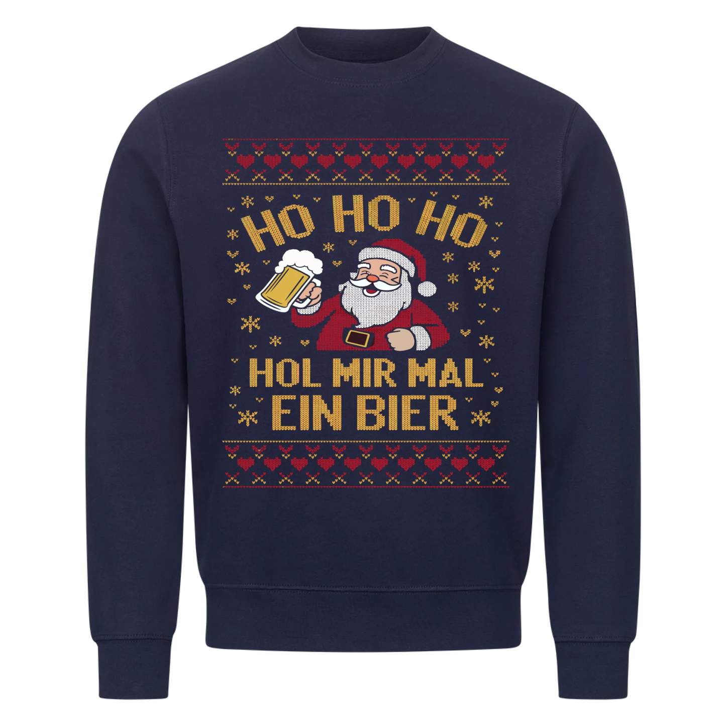 Ugly Christmas Hol mir mal ein Bier Premium Sweatshirt