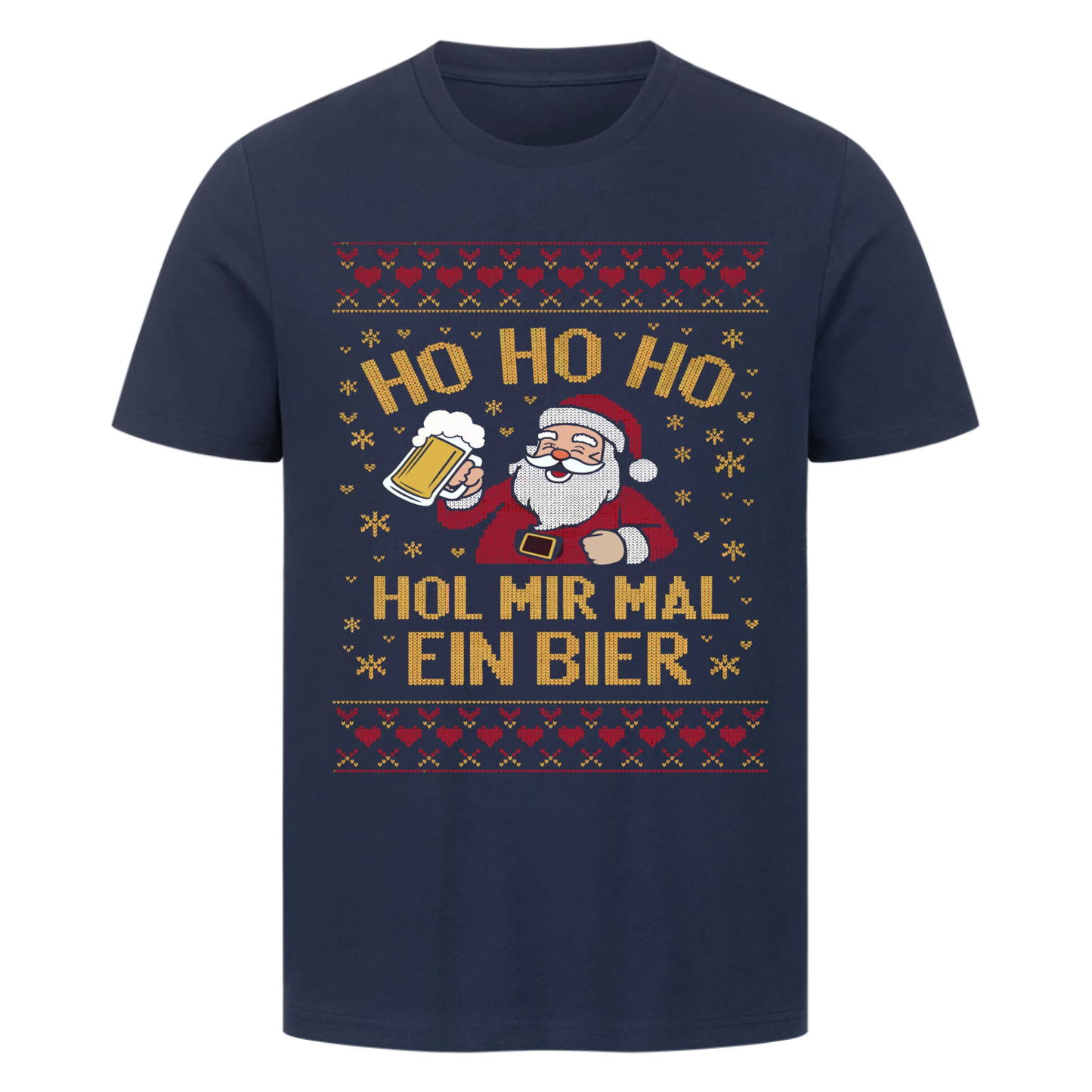 Ugly Christmas Hol mir mal ein Bier Premium T-Shirt