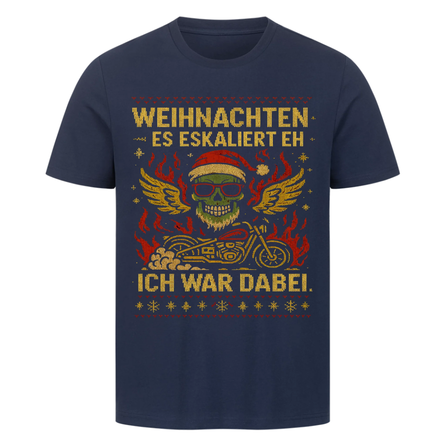 Ugly Christmas Es eskaliert eh Biker Premium T-Shirt 4