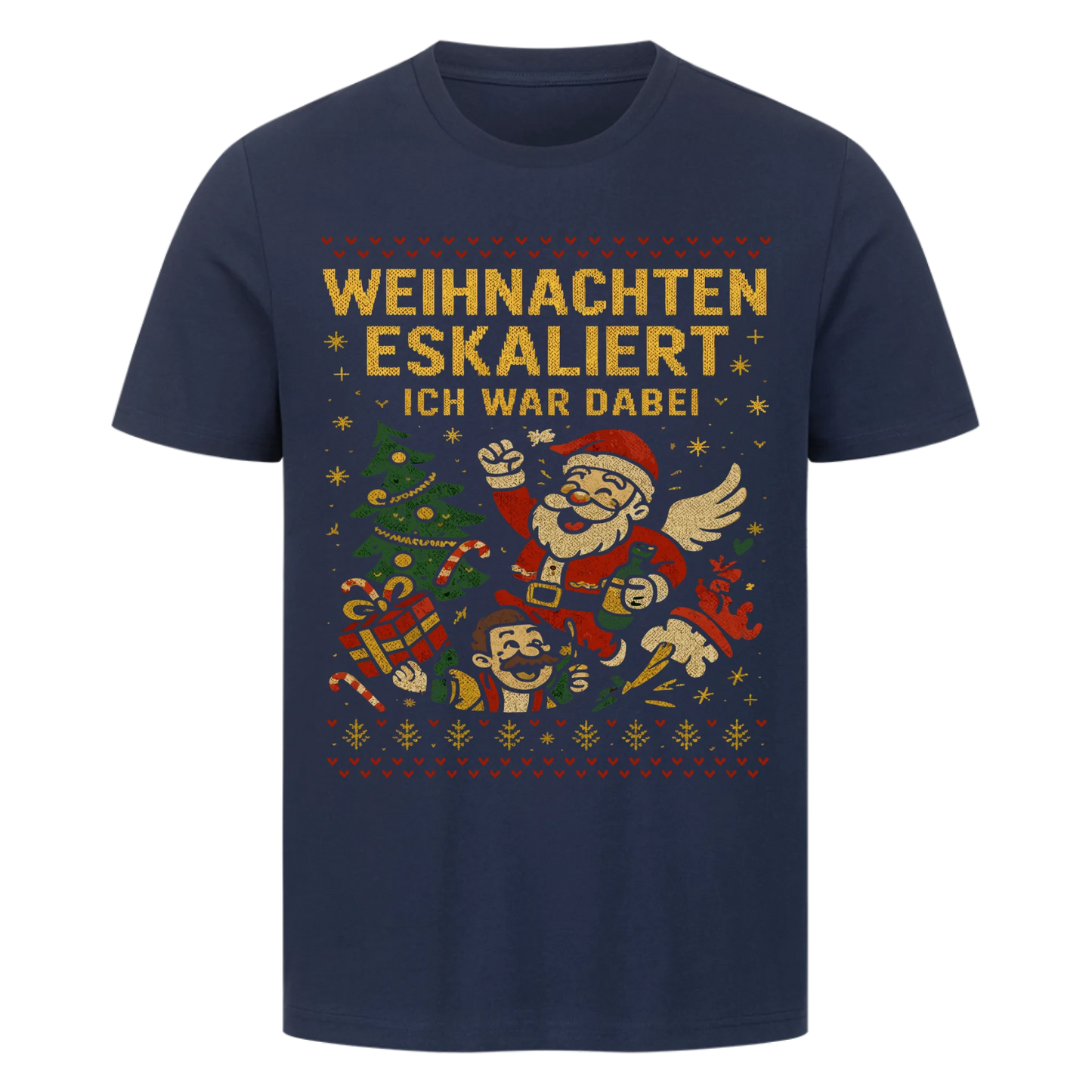 Ugly Christmas Es eskaliert eh Premium T-Shirt 2