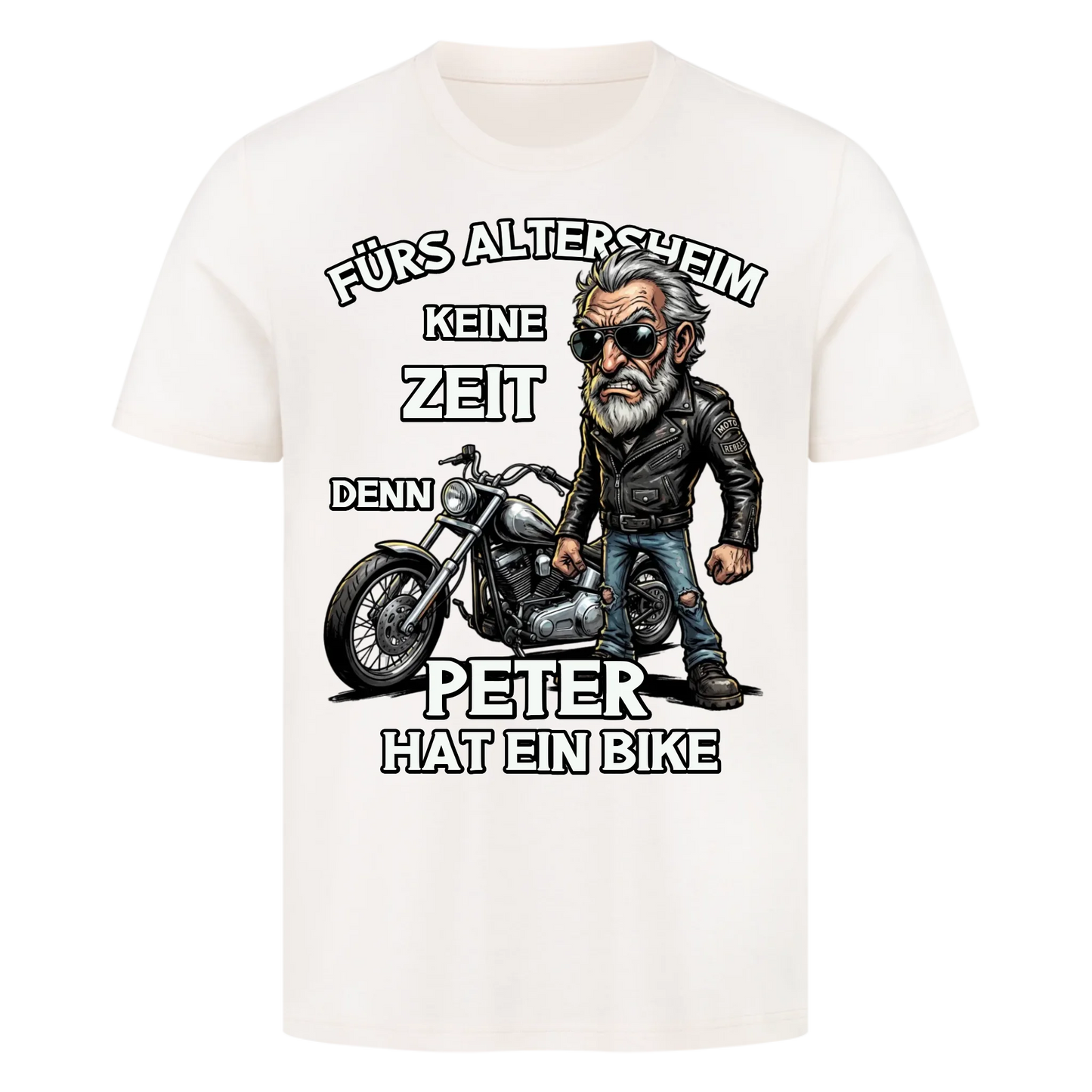 Fürs Altersheim keine Zeit cooler Rentner personalisiertes Premium T-Shirt