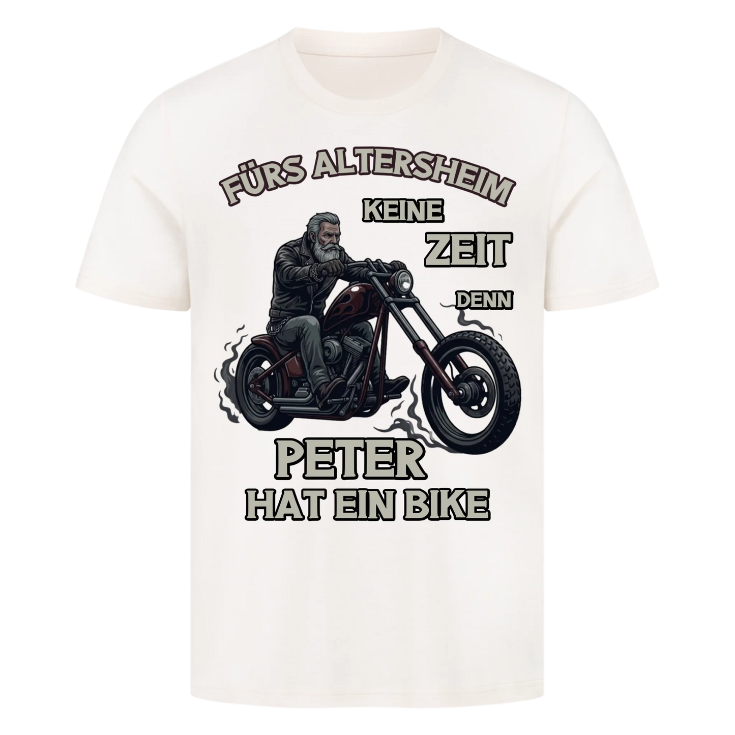 Fürs Altersheim keine Zeit Rentner auf bike personalisiert Premium T-Shirt