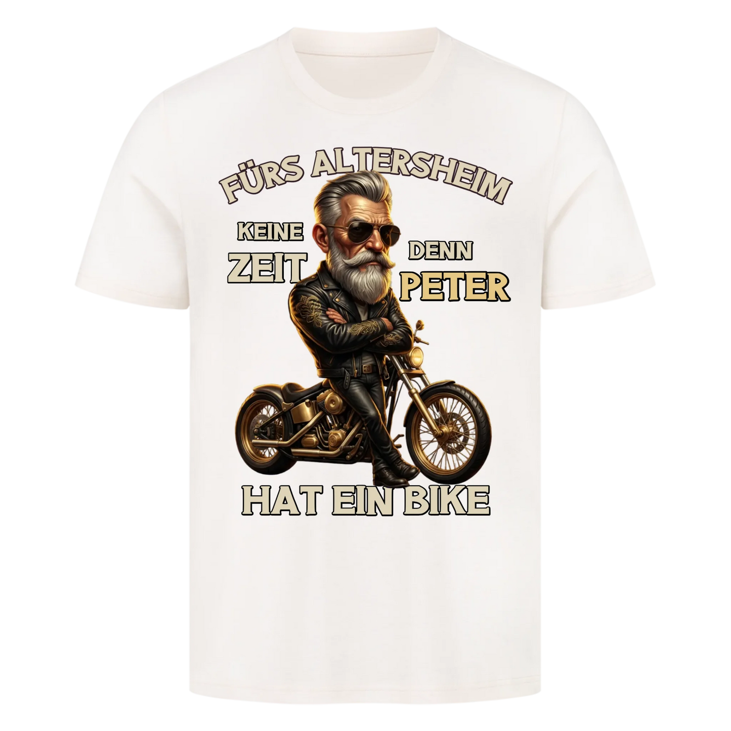 Fürs Altersheim keine Zeit Rentner edel personalisiertes Premium T-Shirt