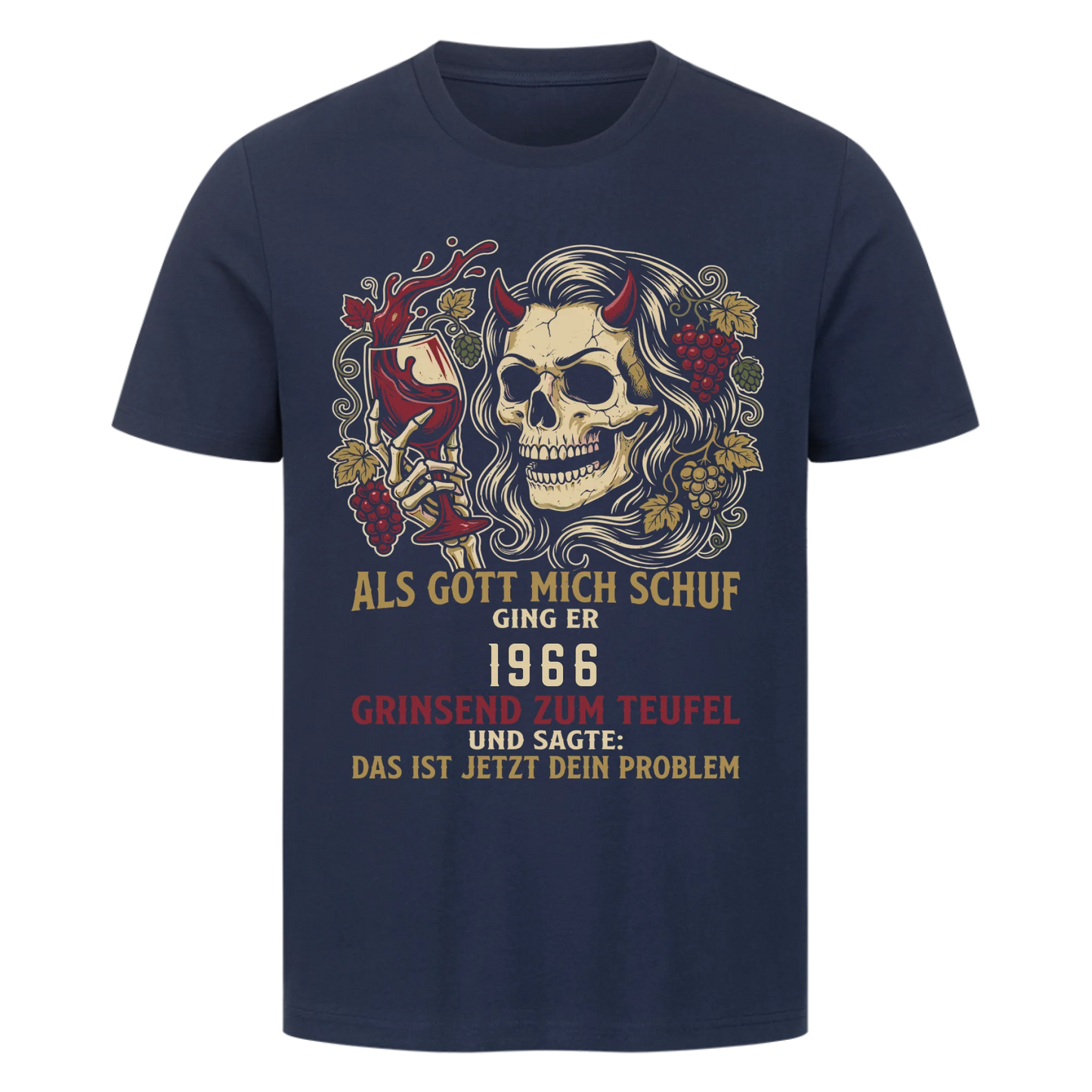 Als Gott mich schuf Frau personalisiert Premium T-Shirt