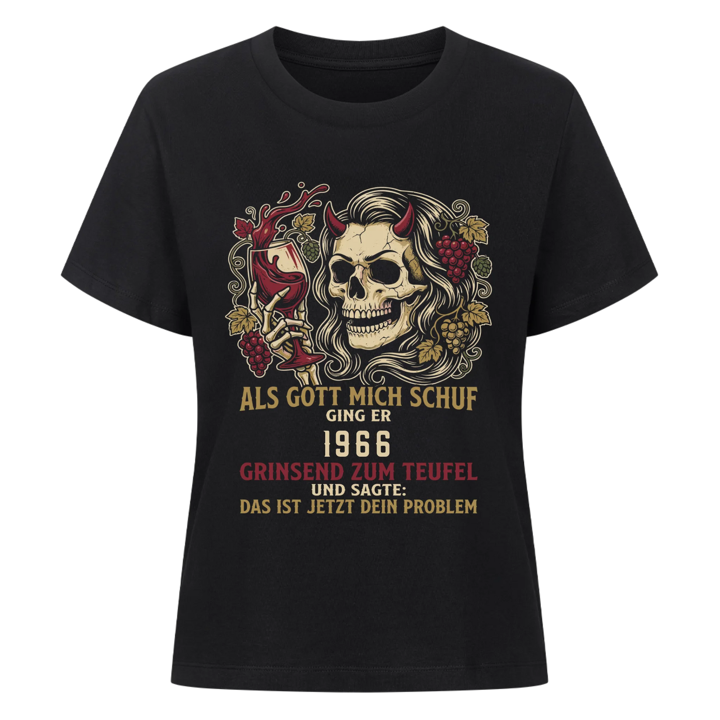 Als Gott mich schuf Frau personalisiert Premium Lady Shirt