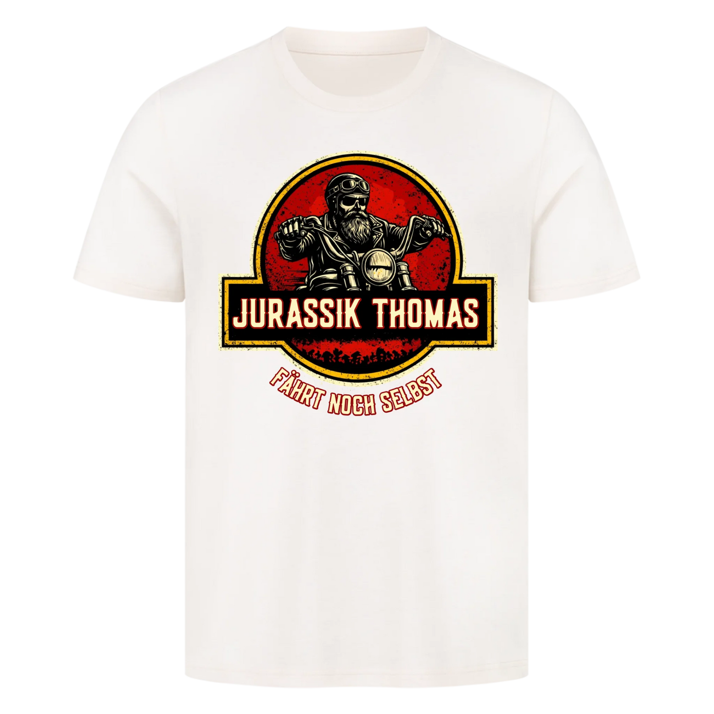 Jurassik Biker "Name" Personalisiertes Premium T-Shirt