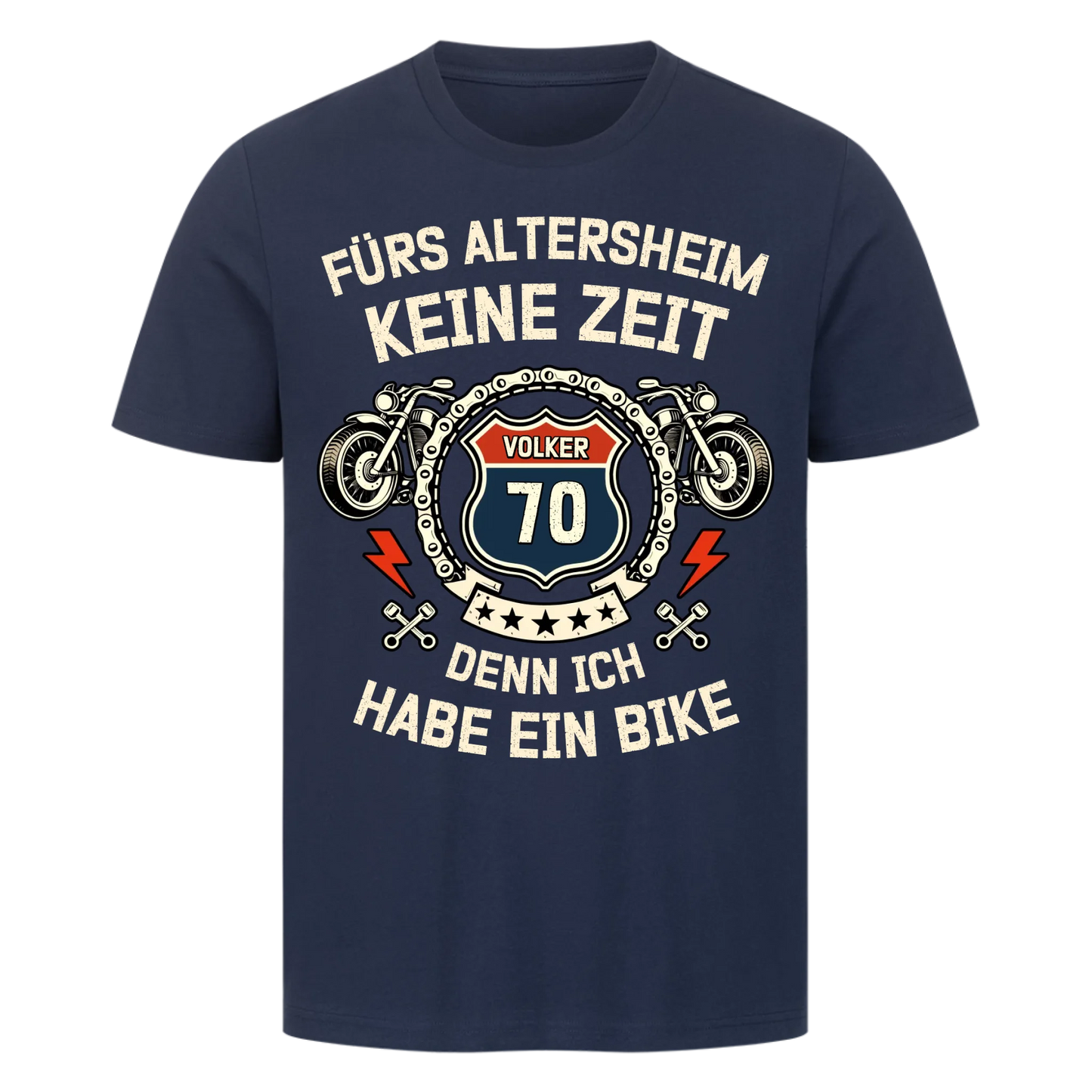Altersheim keine Zeit personalisiertes Premium T-Shirt