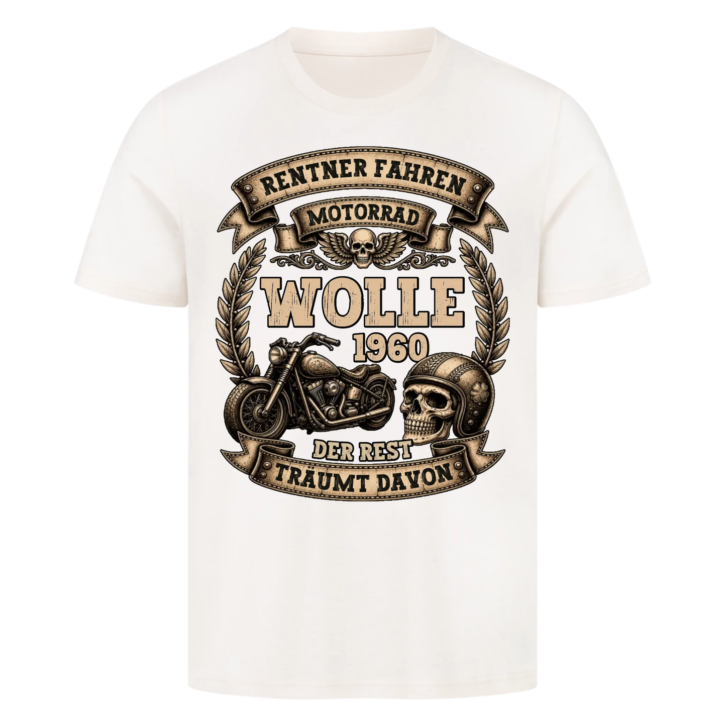 Rentner fahren Motorrad retro personalisiert Premium T-Shirt