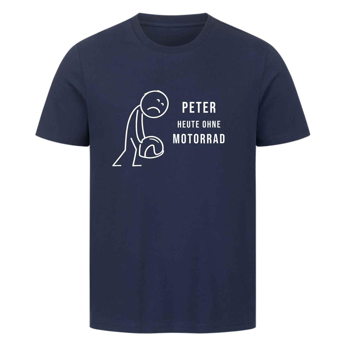 Heute ohne Motorrad personalisiertes Premium T-Shirt
