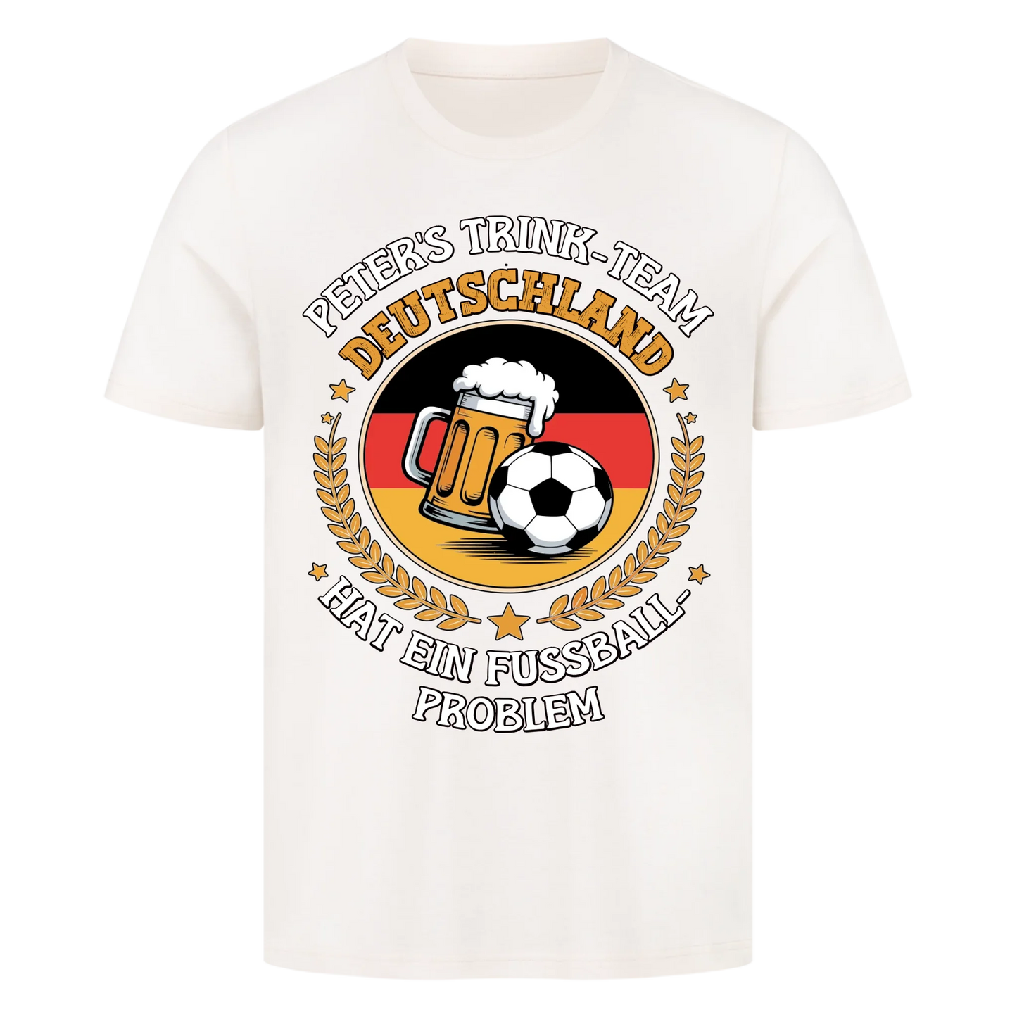 ⚽🍺Peter`s Trinkteam Hat ein Fußball-Problem – Personalisiertes Premium T-Shirt copy