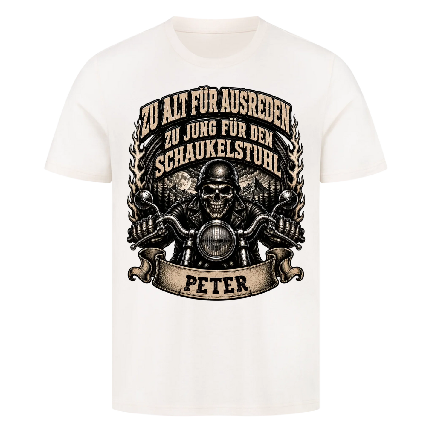 Zu alt für Ausreden zu jung für den Schaukelstuhl Name personalisiert Premium T-Shirt