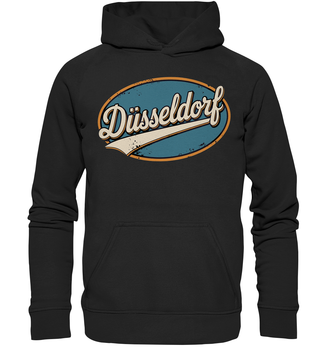 Düsseldorf Retro – Stilvolle Nostalgie trifft modernen Look - Basic Unisex Hoodie