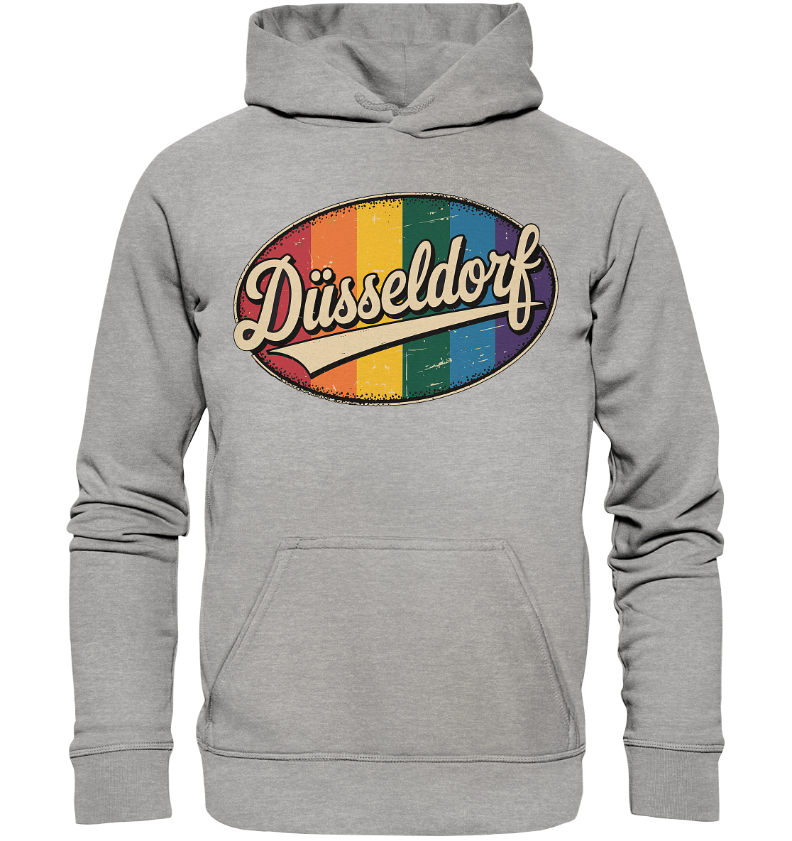 Düsseldorf Logo Retro – Stilvolle Nostalgie trifft modernen Look - Basic Unisex Hoodie