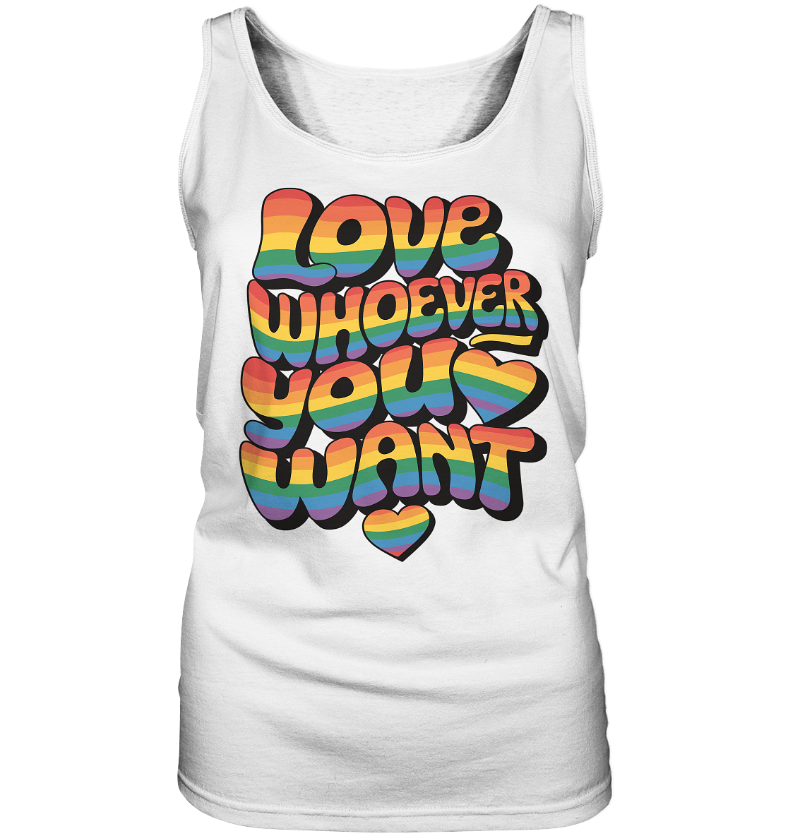"Love whoever you want" – LGBTQ-Design - Ladies Tank-Top