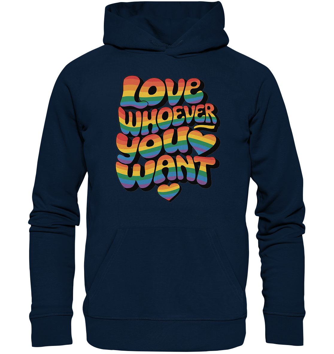"Love whoever you want" – LGBTQ-Design - Organic Hoodie