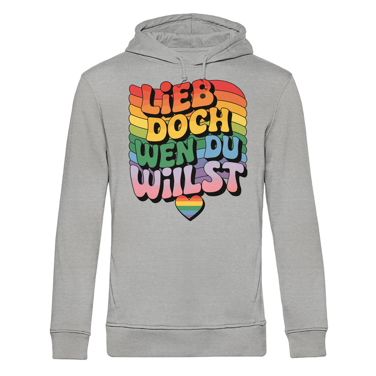 "Lieb doch, wen du willst" – LGBTQ-Design - Organic Hoodie B&C