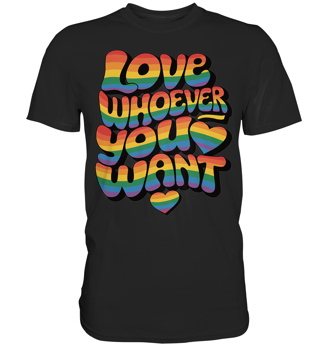 "Love whoever you want" – LGBTQ-Design - Premium Classic T-Shirt