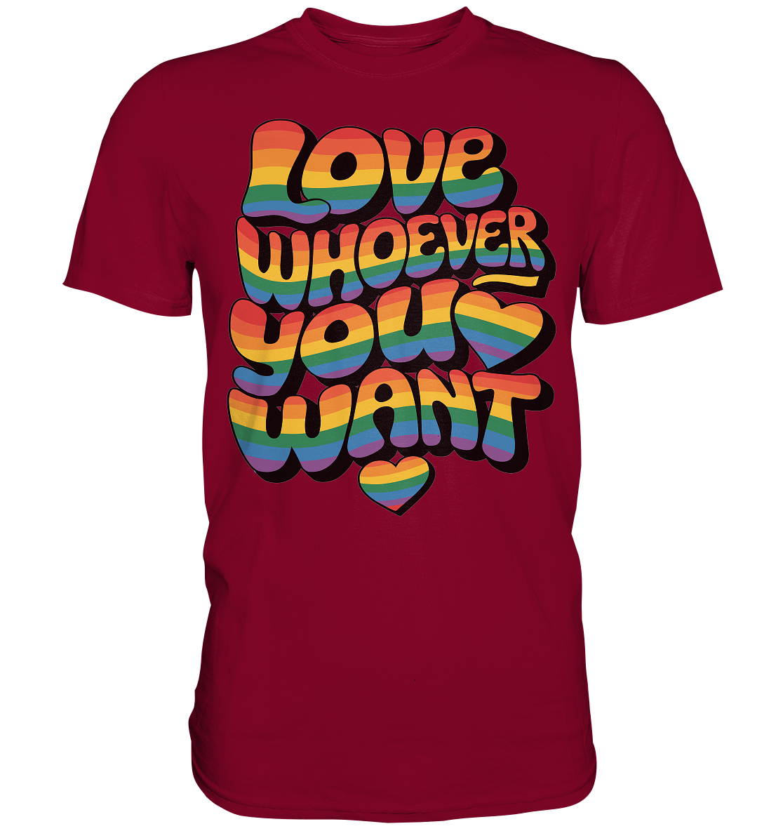 "Love whoever you want" – LGBTQ-Design - Premium Classic T-Shirt