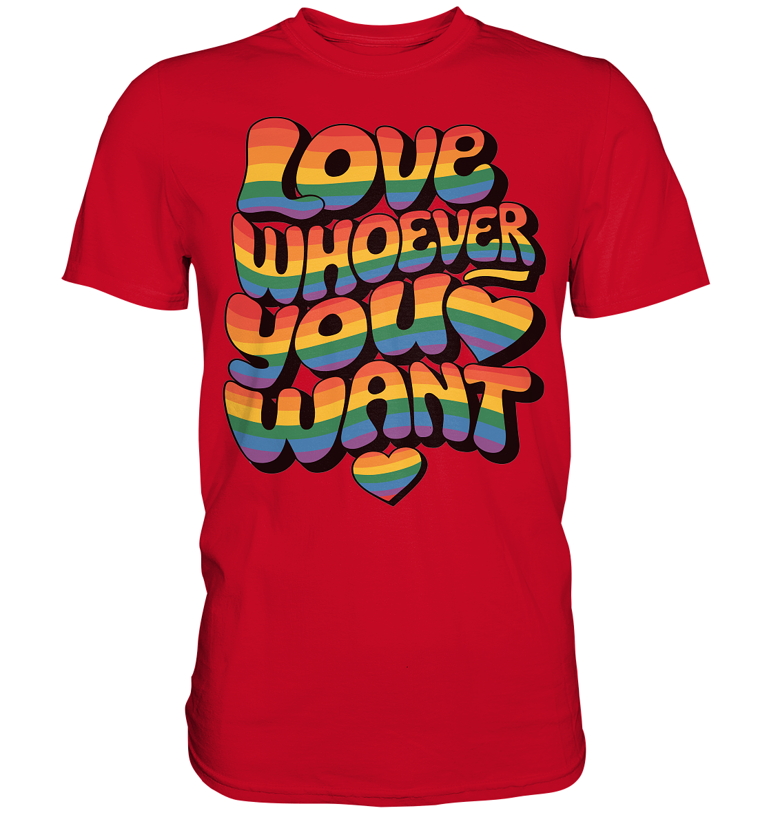 "Love whoever you want" – LGBTQ-Design - Premium Classic T-Shirt