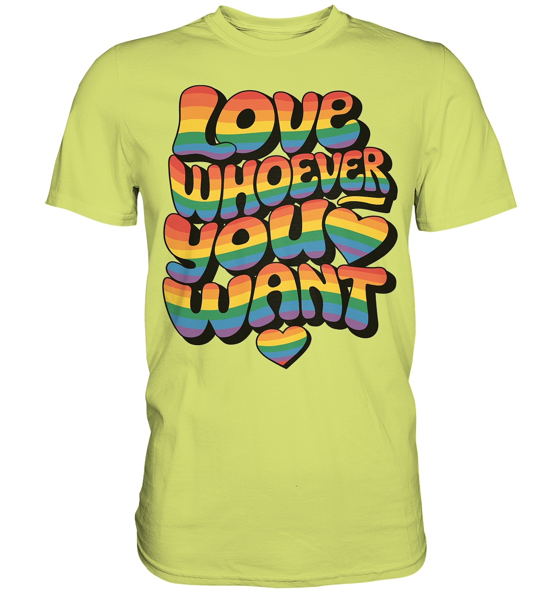 "Love whoever you want" – LGBTQ-Design - Premium Classic T-Shirt
