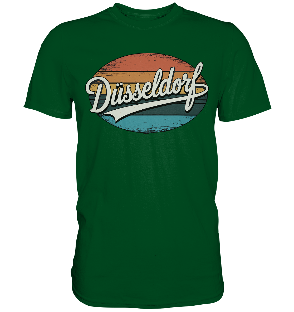 Düsseldorf Logo Retro – Stilvolle Nostalgie trifft modernen Look - Premium Shirt