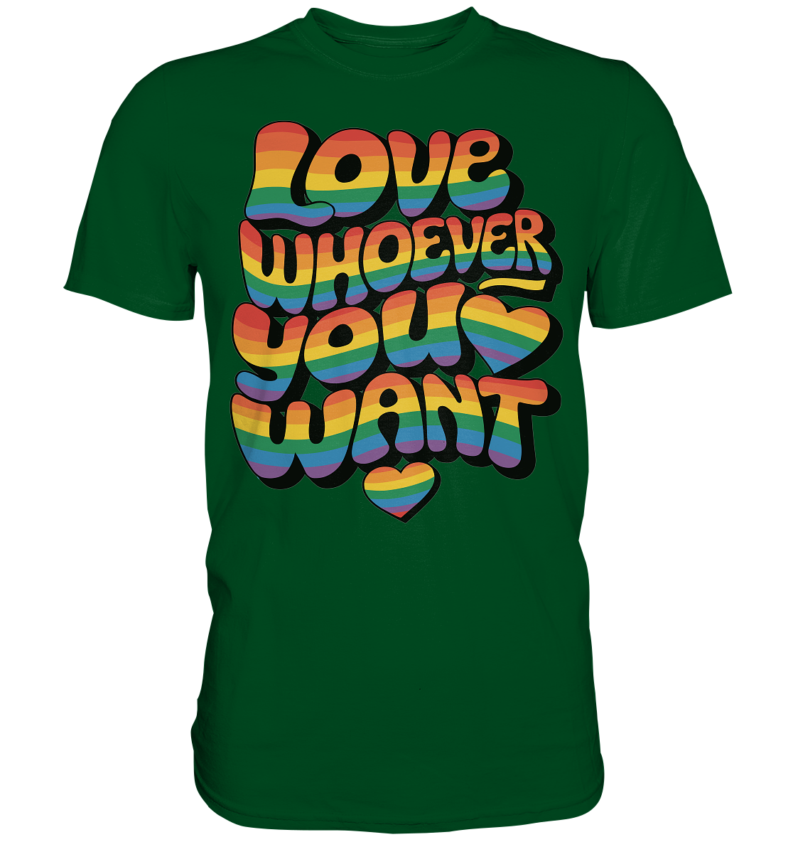 "Love whoever you want" – LGBTQ-Design - Premium Shirt