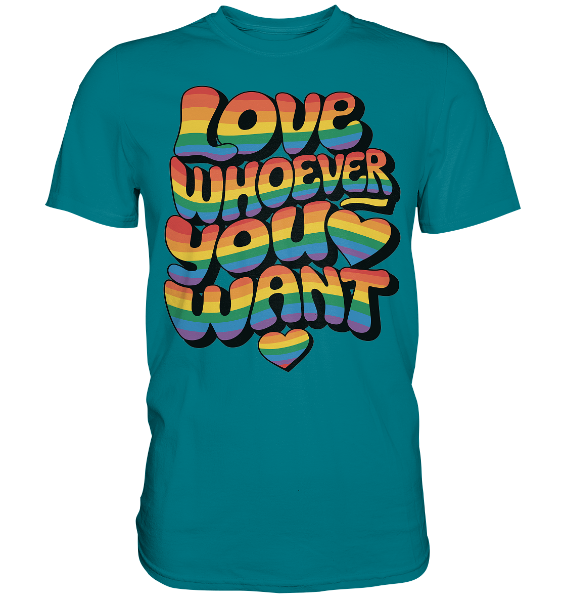 "Love whoever you want" – LGBTQ-Design - Premium Shirt