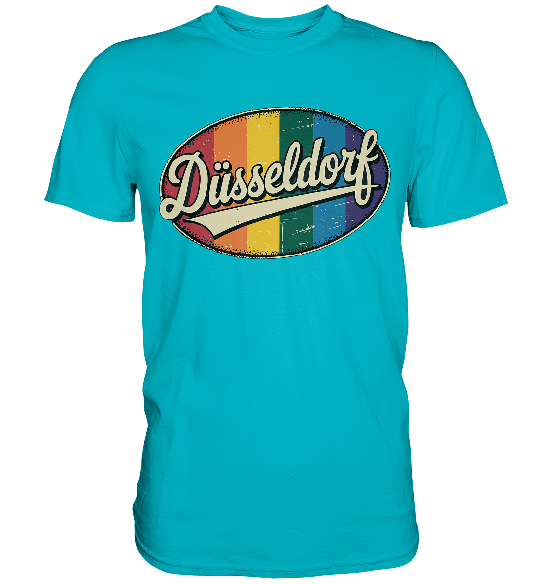 Düsseldorf Logo Retro – LGBTQ Style - Premium Shirt