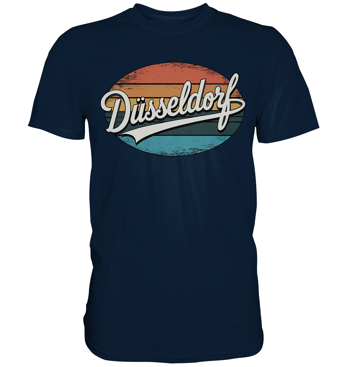 Düsseldorf Logo Retro – Stilvolle Nostalgie trifft modernen Look - Premium Shirt