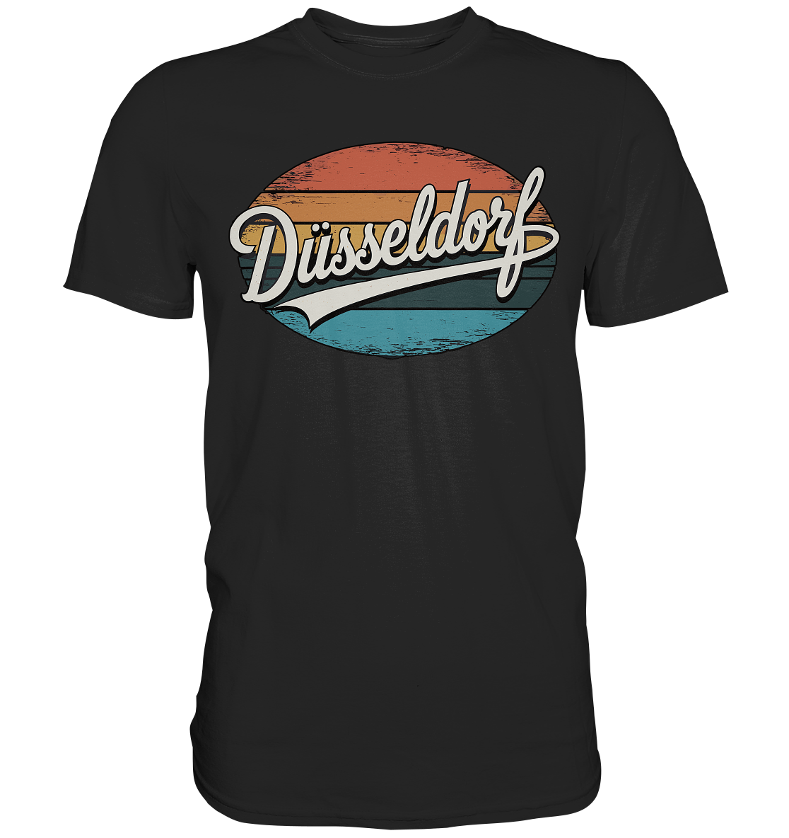 Düsseldorf Logo Retro – Stilvolle Nostalgie trifft modernen Look - Premium Shirt