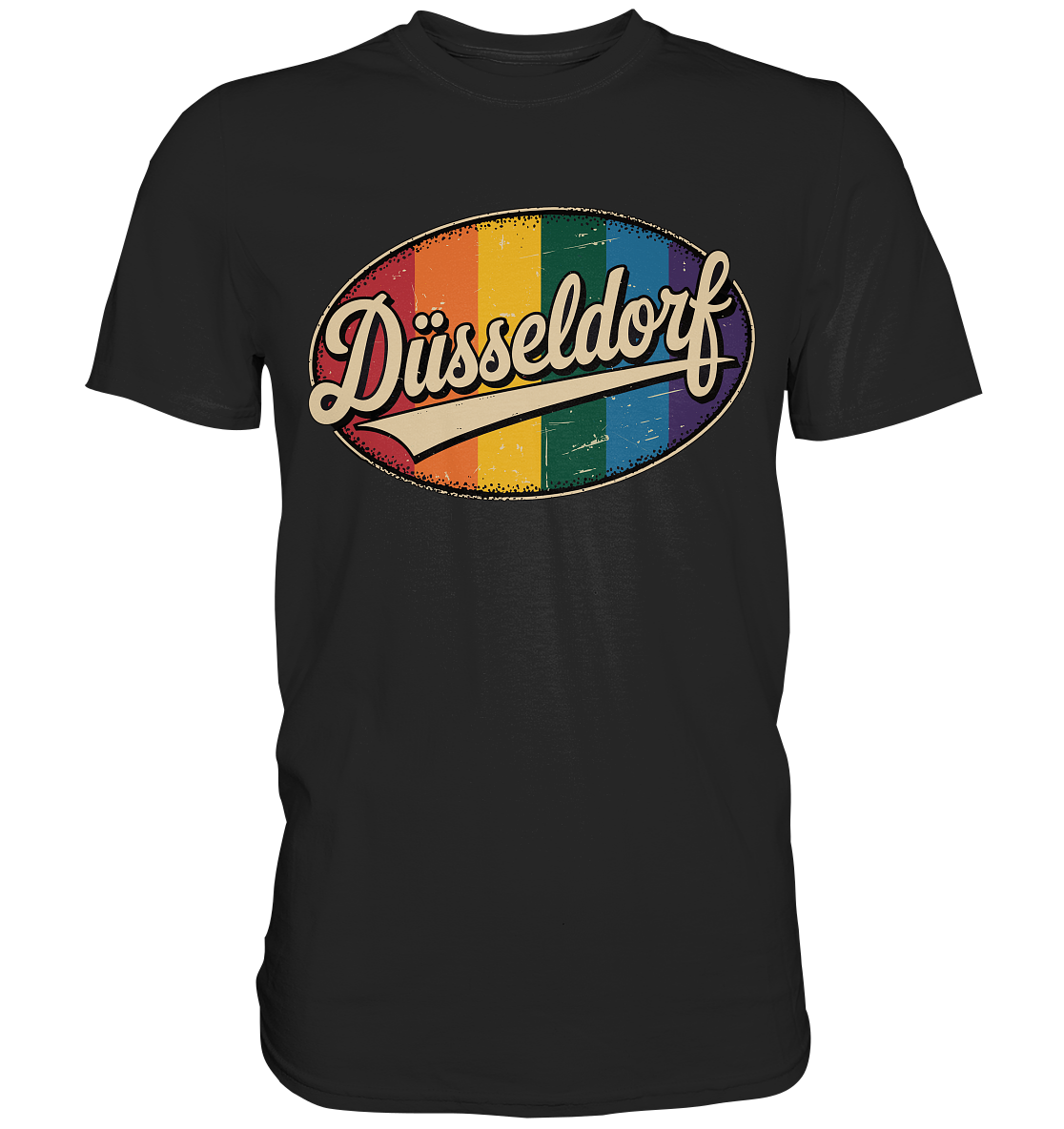 Düsseldorf Logo Retro – LGBTQ Style - Premium Shirt