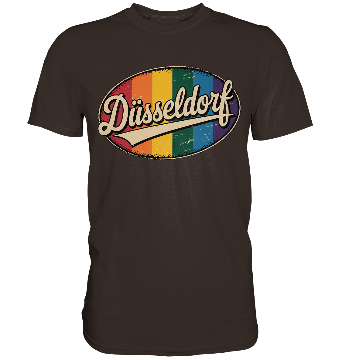 Düsseldorf Logo Retro – LGBTQ Style - Premium Shirt