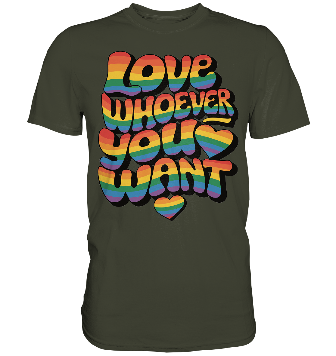 "Love whoever you want" – LGBTQ-Design - Premium Shirt