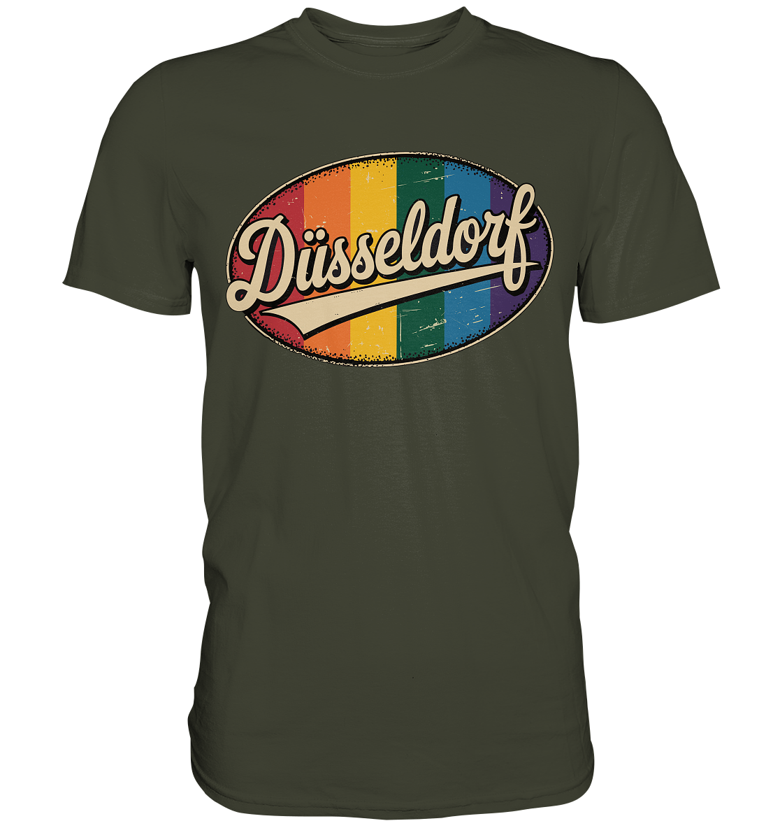 Düsseldorf Logo Retro – LGBTQ Style - Premium Shirt