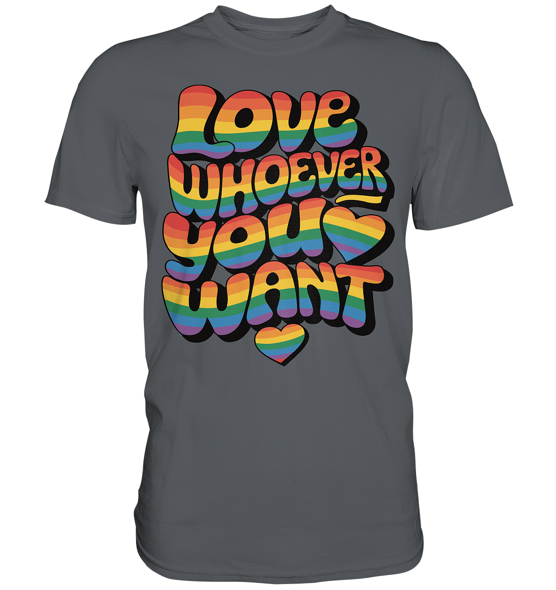 "Love whoever you want" – LGBTQ-Design - Premium Shirt