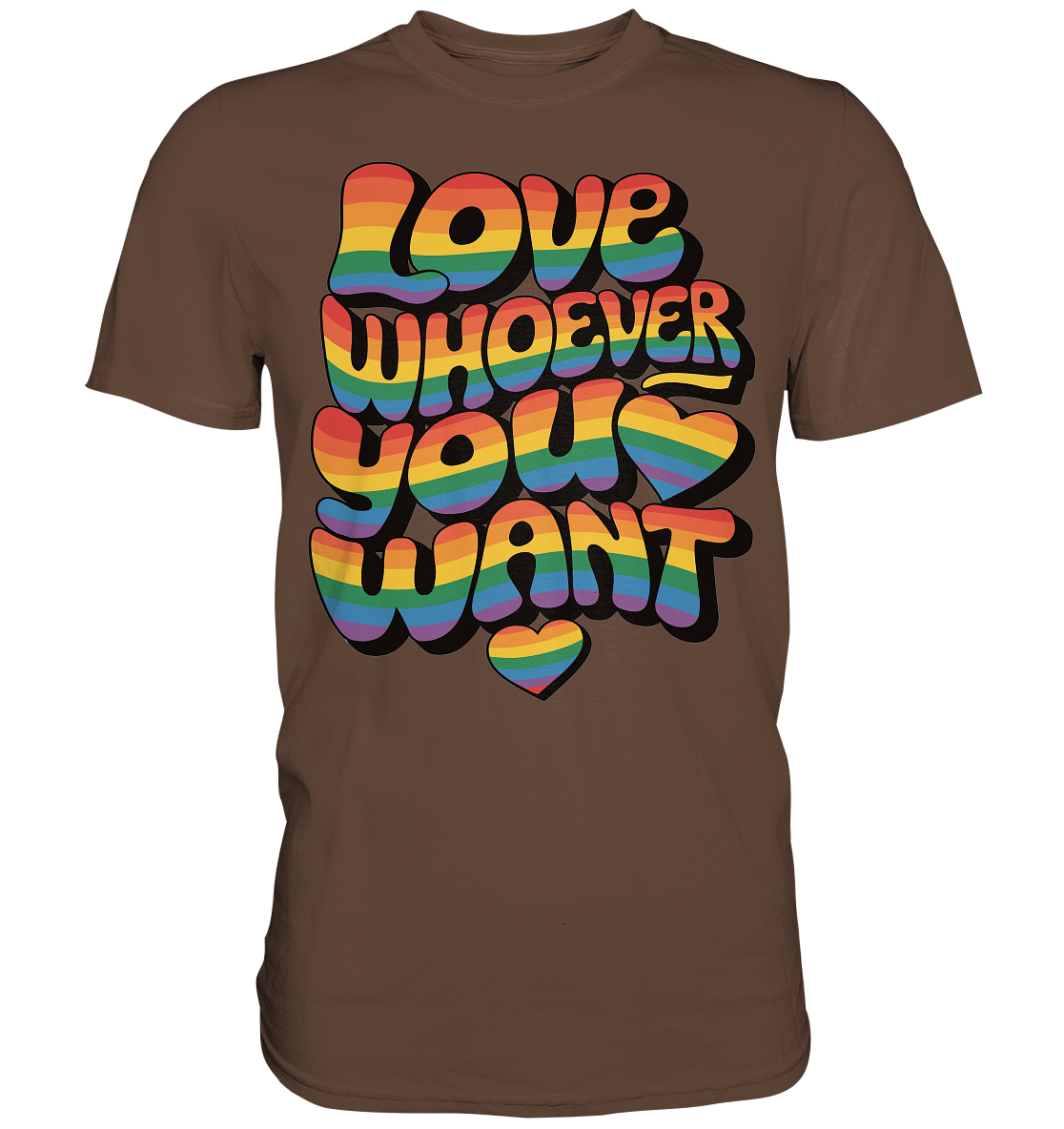 "Love whoever you want" – LGBTQ-Design - Premium Shirt