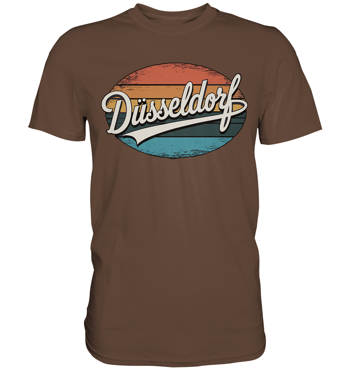 Düsseldorf Logo Retro – Stilvolle Nostalgie trifft modernen Look - Premium Shirt