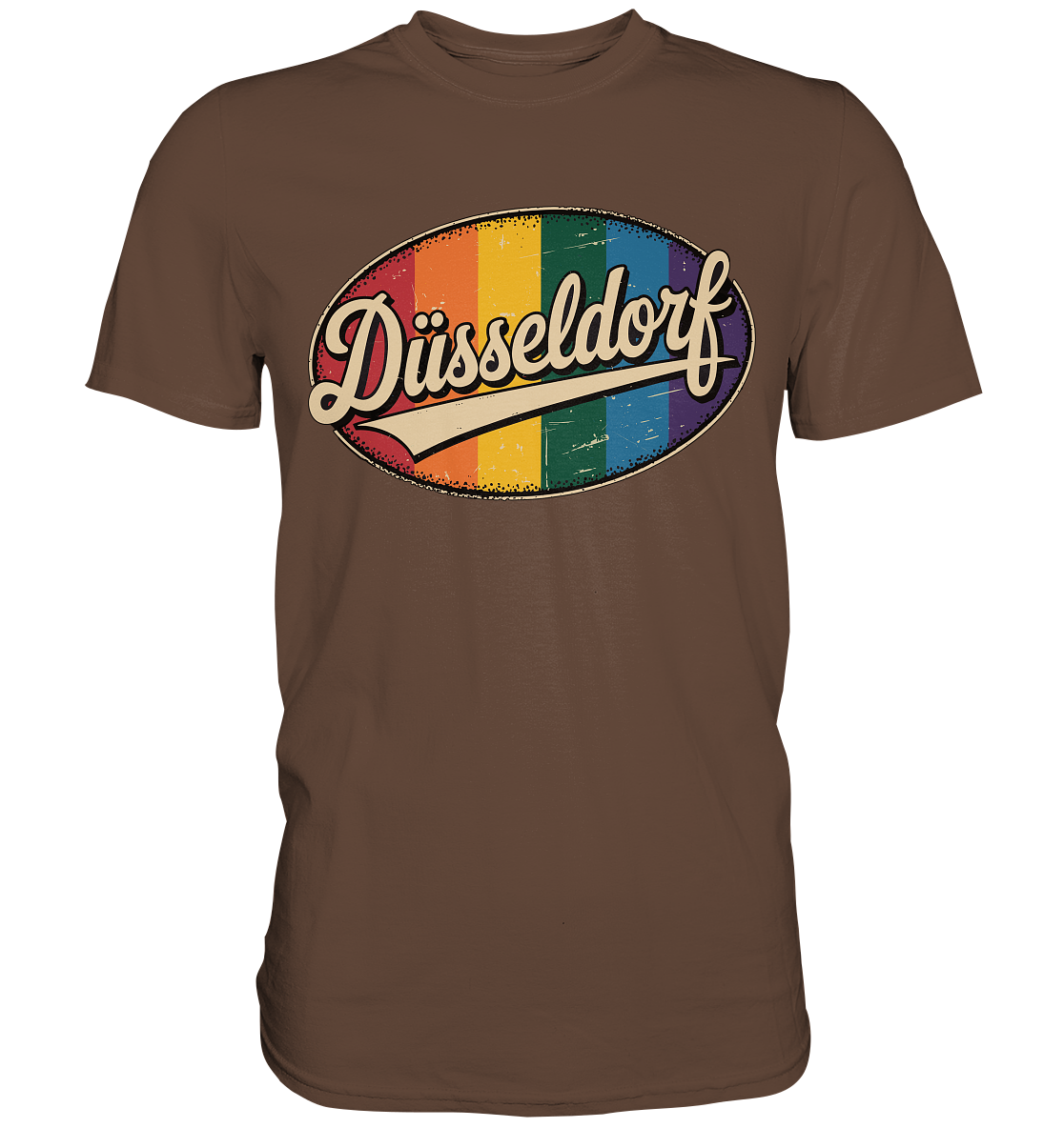 Düsseldorf Logo Retro – LGBTQ Style - Premium Shirt