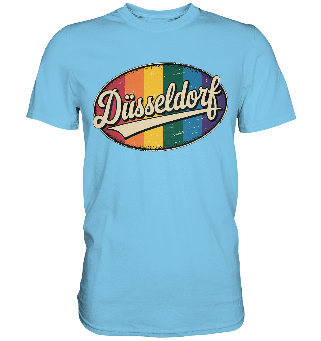 Düsseldorf Logo Retro – LGBTQ Style - Premium Shirt