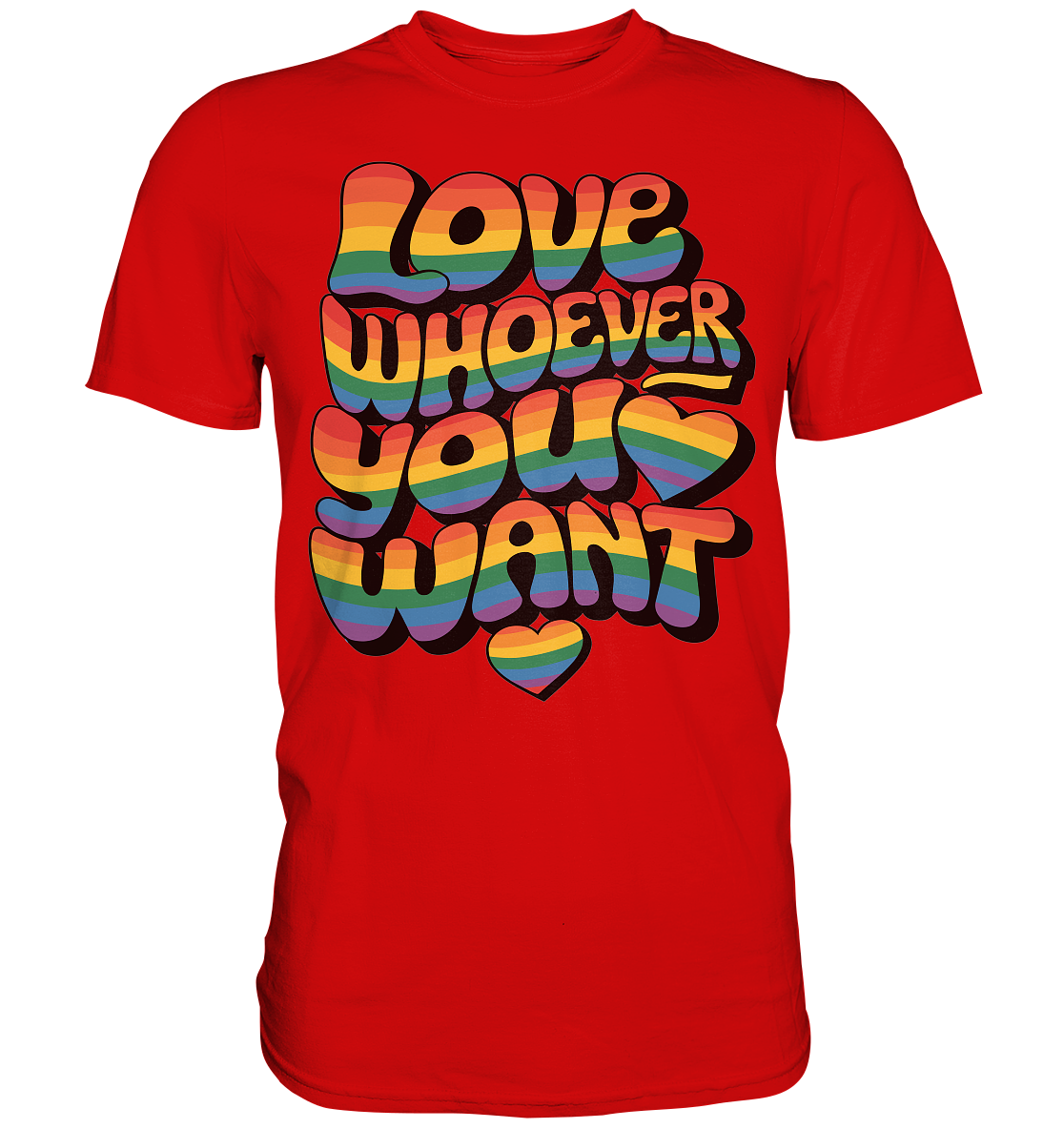 "Love whoever you want" – LGBTQ-Design - Premium Shirt